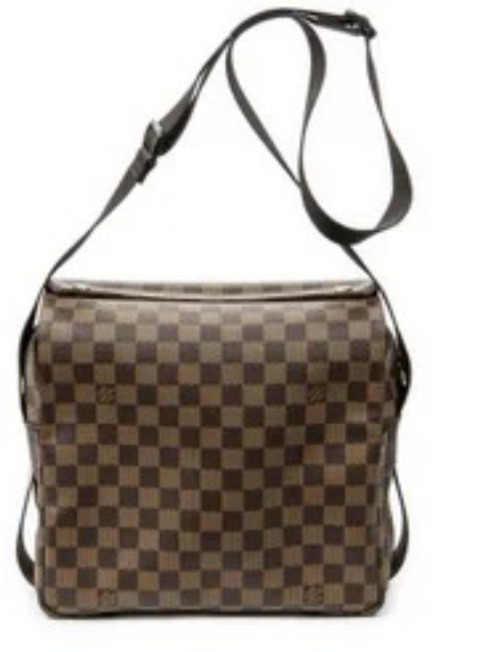 New Without Tags Louis Vuitton Naviglio Brown Checkered Shoulder Bag